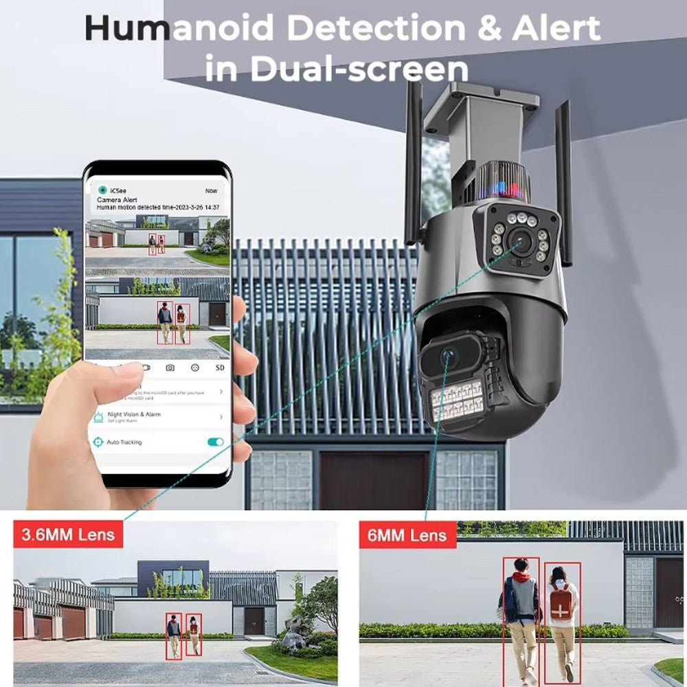 4K Outdoor CCTV Camera – 8MP WiFi PTZ Smart IP66 - soilcommander