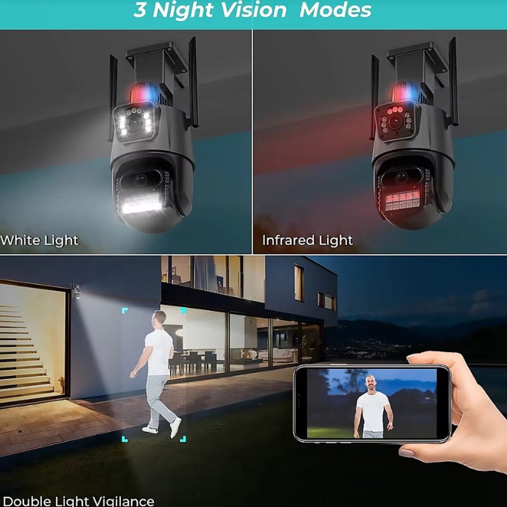 4K Outdoor CCTV Camera – 8MP WiFi PTZ Smart IP66 - soilcommander