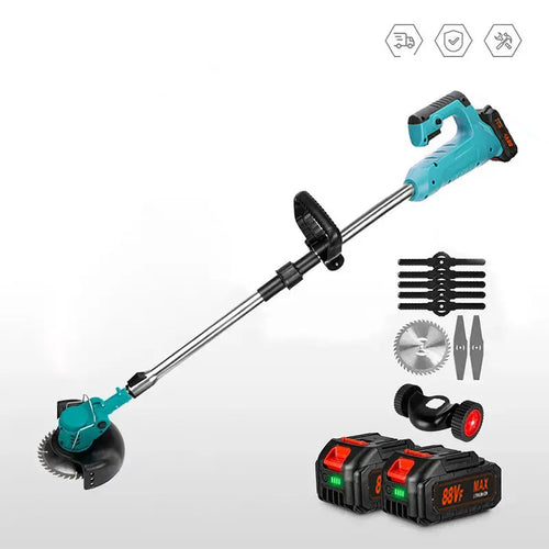 1500W Cordless String Trimmer - 7-Inch Mowing Width 12000RPM Grass Cutter With Telescopic Handle  For MAKITA Batteries 1
