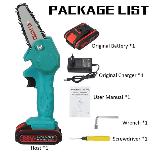 Cordless Mini Chainsaw Rechargeable Electric Saw for Tree Trimming 1