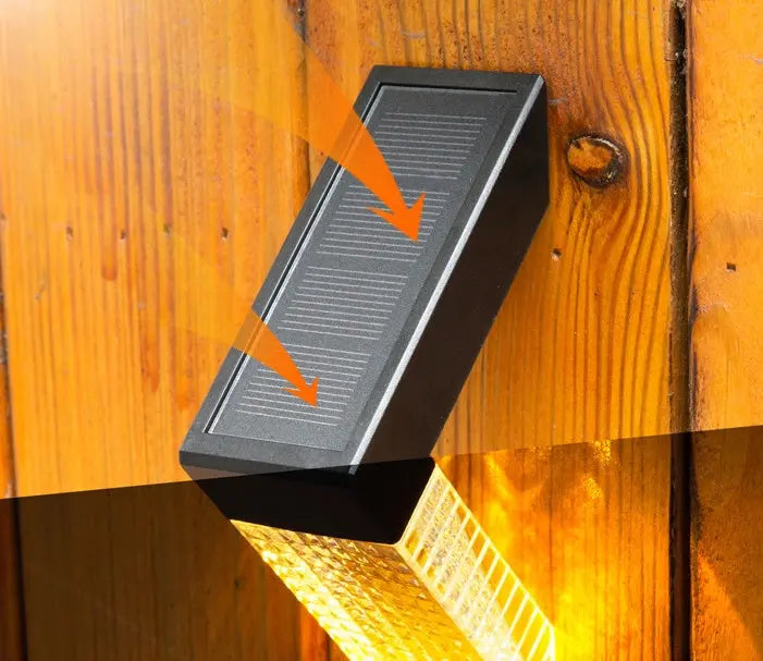 LED Solar Stairs Lights Outdoor Lighting Waterproof Step Deck Light Fence Railing Garden Yard Decoration 1