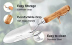Ergonomic Wooden Handle Steel Gardening Shovel