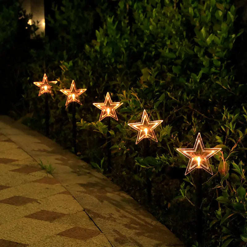 Solar Light Star Snowflake Christmas Tree Garden Light Decoration Lawn Lamp  Waterproof Outdoor Lighting Christmas Lights 1