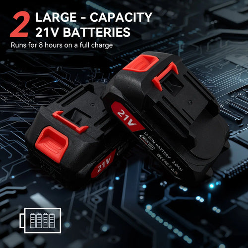 21V Cordless Electric Pruning Shears 28mm Max Cut, 2 Batteries, 6 8H Runtime, Tree Shrub Trimmer 1