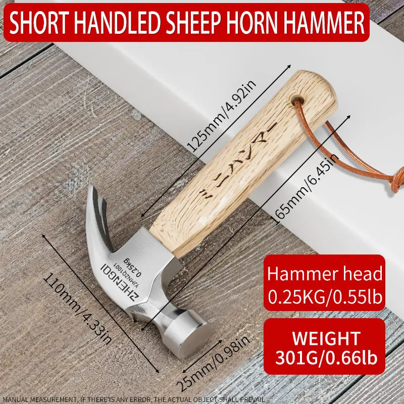High-Carbon Steel Mini Claw Hammer for Woodworking & DIY 1