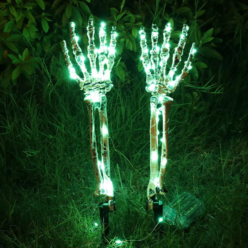 Halloween Festive Decor Spooky LED Skeleton Arm Yard Lights 1