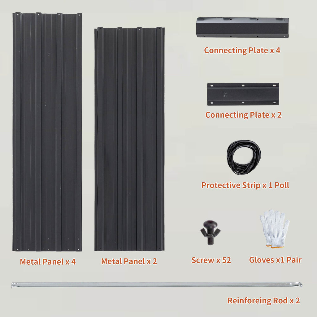 Galvanized Raised Large Garden Bed Planter Kit For Vegetables, Fruits, And Herbs