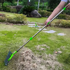 Adjustable Lawn Dethatcher Rake in Stainless Steel - soilcommander