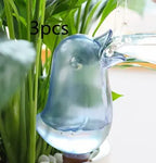 Bird-shaped self-watering device in indoor plant pot, set of 3, plant care tool
