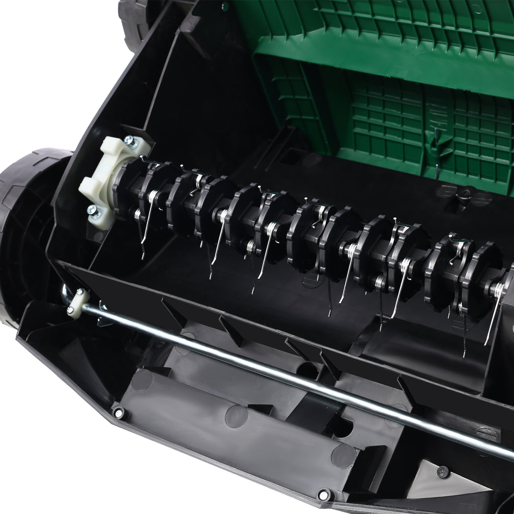 Metal Manual Garden Mower and Dethatcher Scarifier With Removable Collection Bag