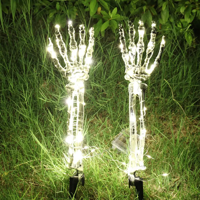 Halloween Festive Decor Spooky LED Skeleton Arm Yard Lights 1