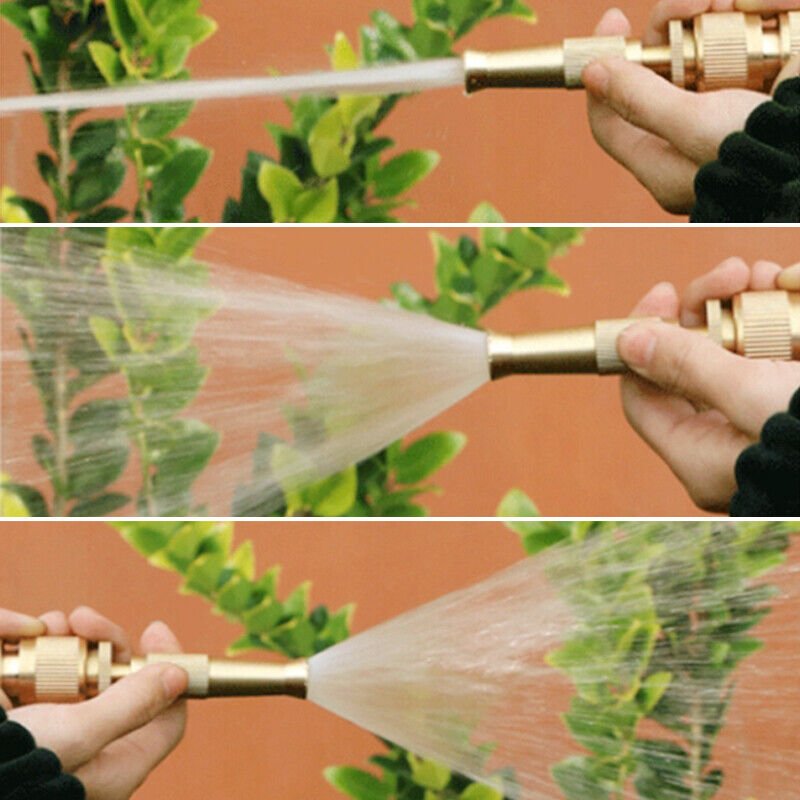 Brass Garden Hose Spray Gun | Adjustable Nozzle - soilcommander