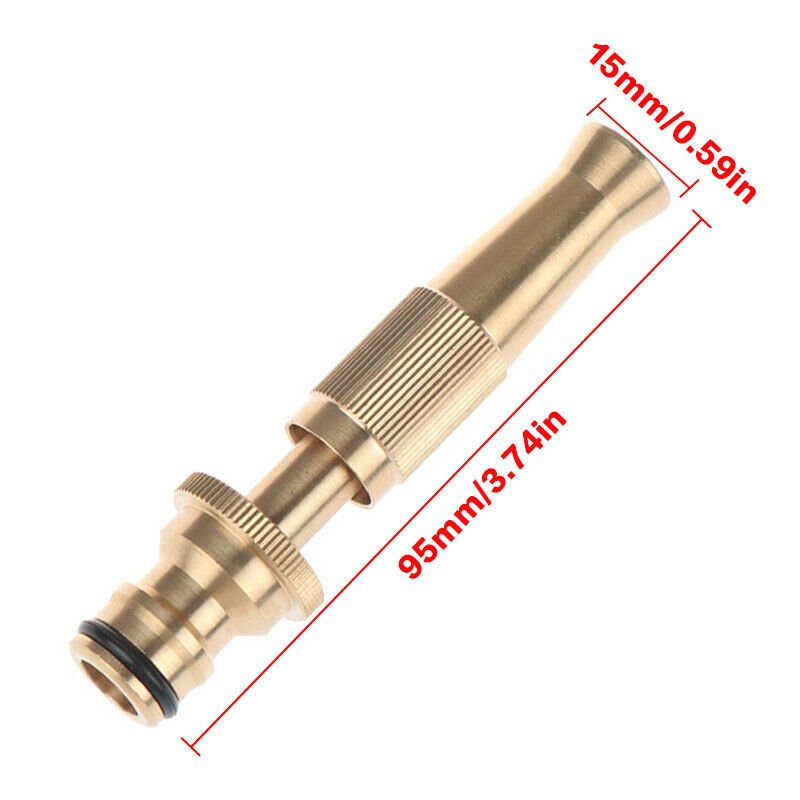 Brass Garden Hose Spray Gun | Adjustable Nozzle - soilcommander