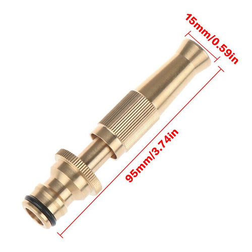 Brass Garden Hose Spray Gun | Adjustable Nozzle - soilcommander