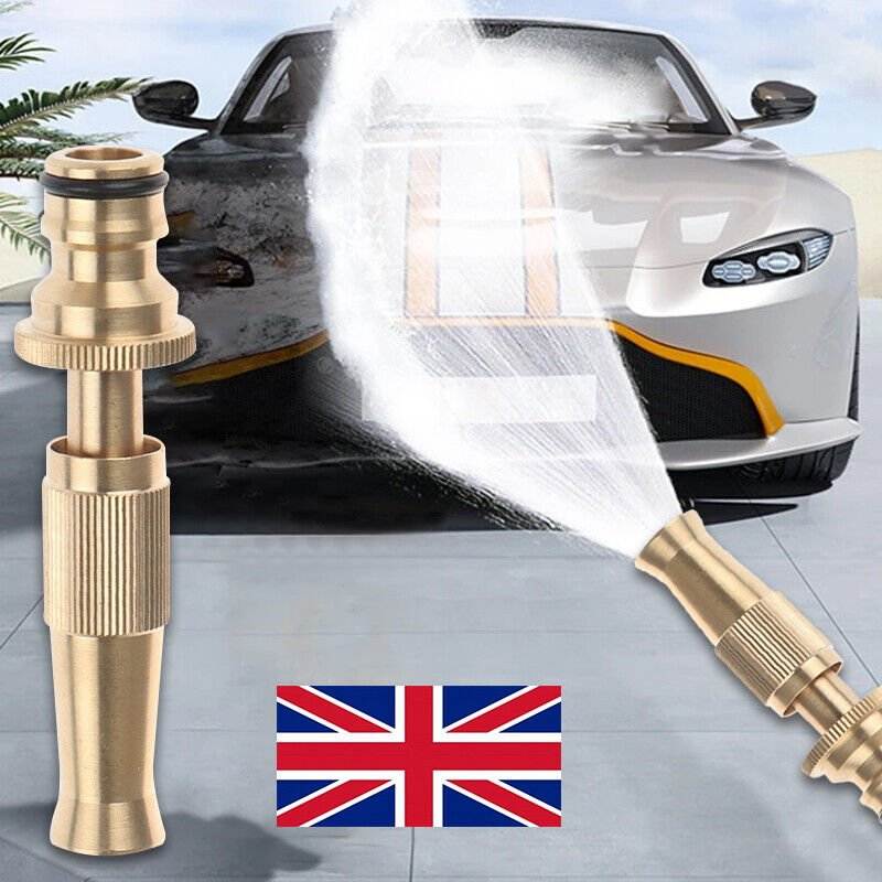 Brass Garden Hose Spray Gun | Adjustable Nozzle - soilcommander
