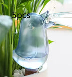 Blue bird-shaped self-watering planter spike set, indoor plant watering tool, 5 pieces