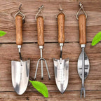 Ergonomic Wooden Handle Steel Gardening Shovel