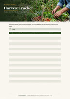 Inside the Canada vegetable garden planner PDF — A tracker page — records that become next season's plan (page 64)