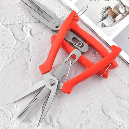 Stainless Steel Double-headed Garden Pruning Fruit And Vegetable Picking Scissors Bonsai Tool Flower Grafting Scissors