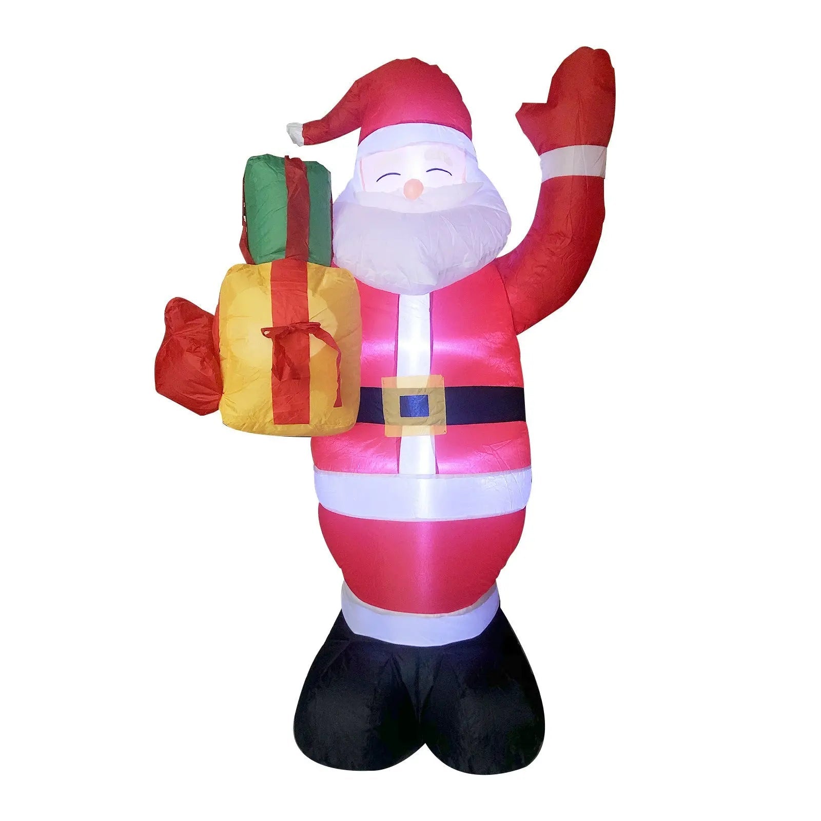 Christmas LED Lights Glowing Santa Tree Snowman Inflatable Doll Outdoor Yard Garden Decor - soilcommander
