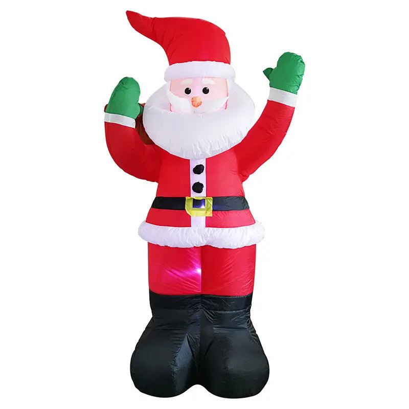 Christmas LED Lights Glowing Santa Tree Snowman Inflatable Doll Outdoor Yard Garden Decor - soilcommander