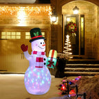 Christmas LED Lights Glowing Santa Tree Snowman Inflatable Doll Outdoor Yard Garden Decor - soilcommander
