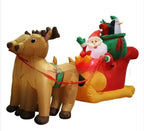 Christmas LED Lights Glowing Santa Tree Snowman Inflatable Doll Outdoor Yard Garden Decor - soilcommander