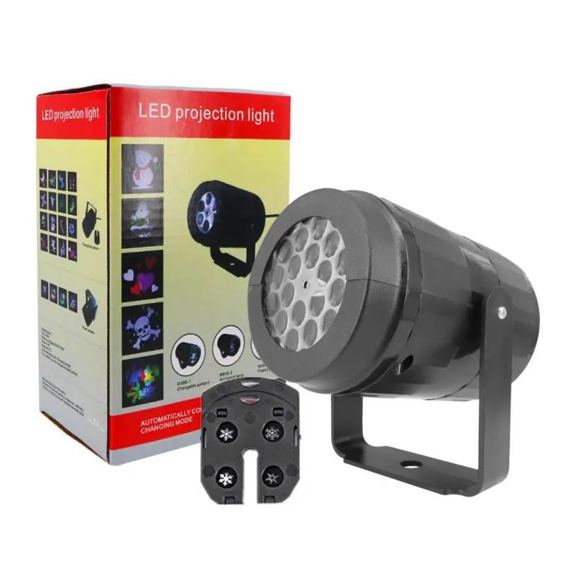 Christmas Party Lights Snowflake Projector Light Led Stage Light Rotating Xmas Pattern Outdoor Holiday Lighting Garden Christmas Decor - soilcommander