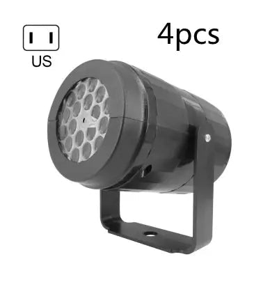 Christmas Party Lights Snowflake Projector Light Led Stage Light Rotating Xmas Pattern Outdoor Holiday Lighting Garden Christmas Decor - soilcommander