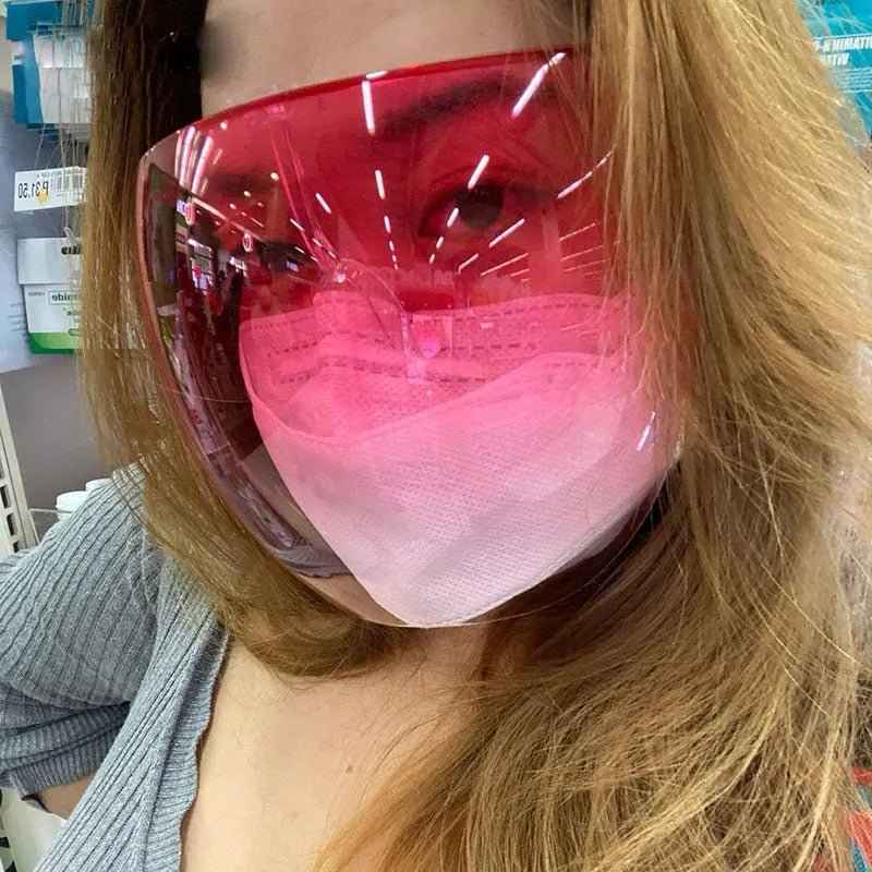 Clear Anti-Spray Protective Face Shield Safety Glasses