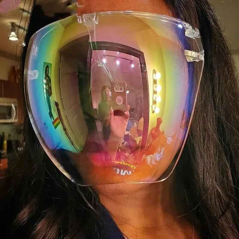 Clear Anti-Spray Protective Face Shield Safety Glasses
