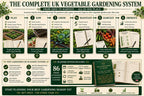 Seed inventory weekly jobs and harvest tracker pages in the UK vegetable garden planner