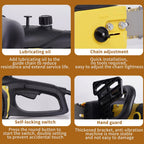 Corded Chainsaw UK: 2500W 40cm Bar For Garden Clearance - soilcommander