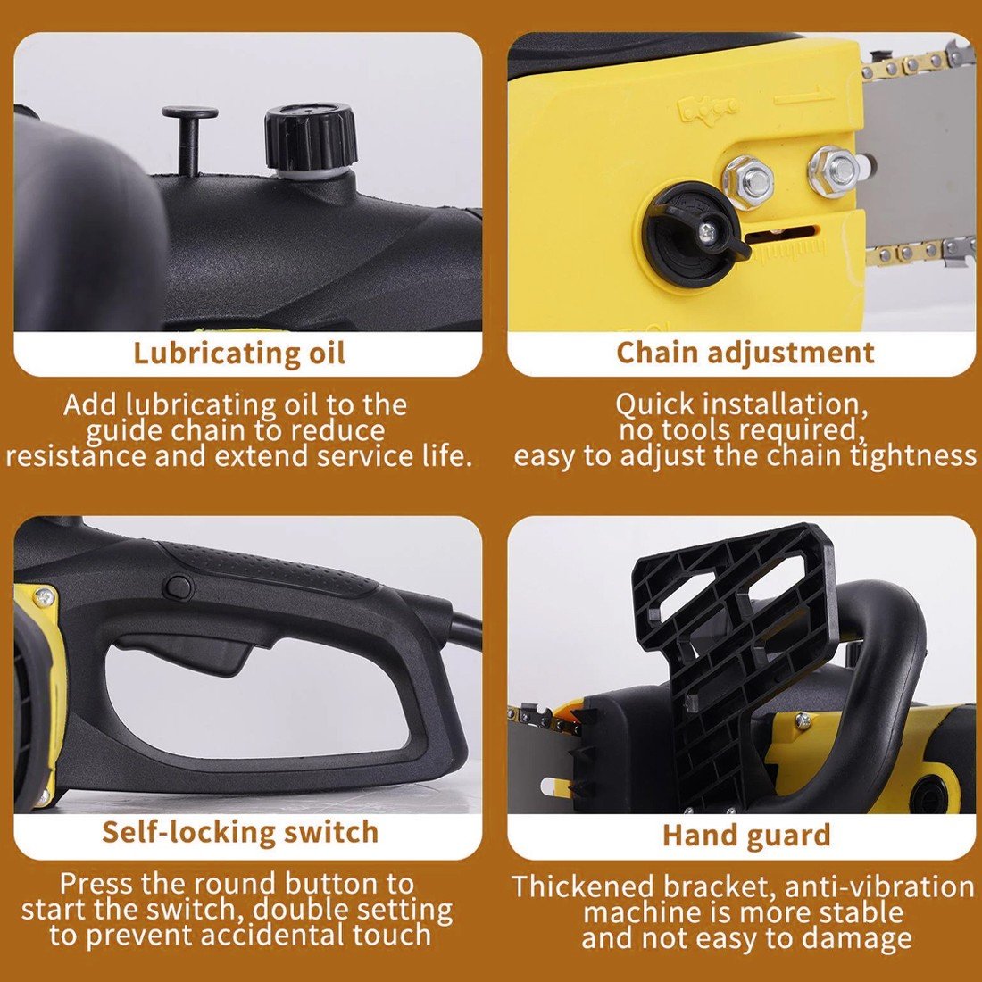 Corded Chainsaw UK: 2500W 40cm Bar For Garden Clearance - soilcommander