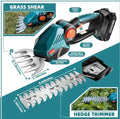 Cordless 2 - in - 1 Hedge Trimmer & Grass Shears Kit with dual Batteries - soilcommander