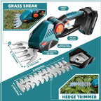 Cordless 2 - in - 1 Hedge Trimmer & Grass Shears Kit with dual Batteries - soilcommander