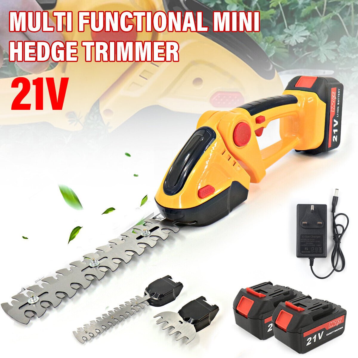 Cordless Hedge Trimmer & Grass Shear 21V Kit - soilcommander