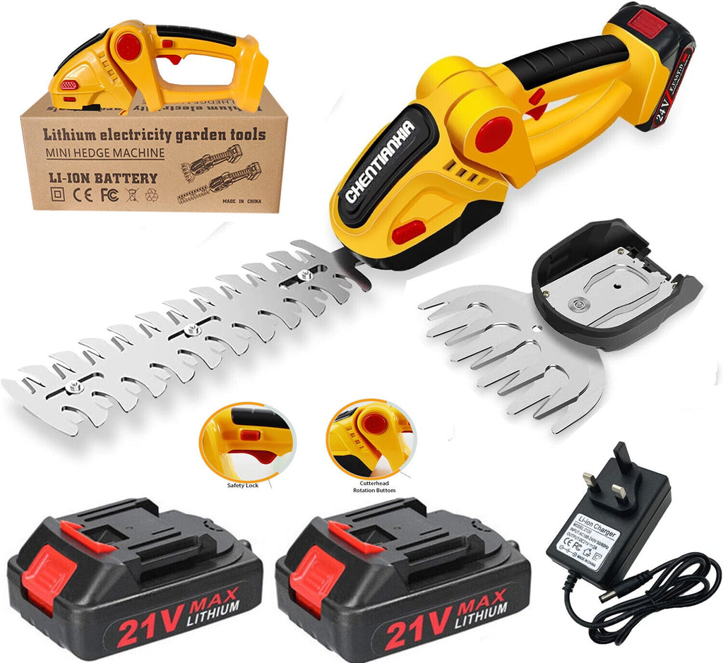 Cordless Hedge Trimmer & Grass Shear 21V Kit - soilcommander