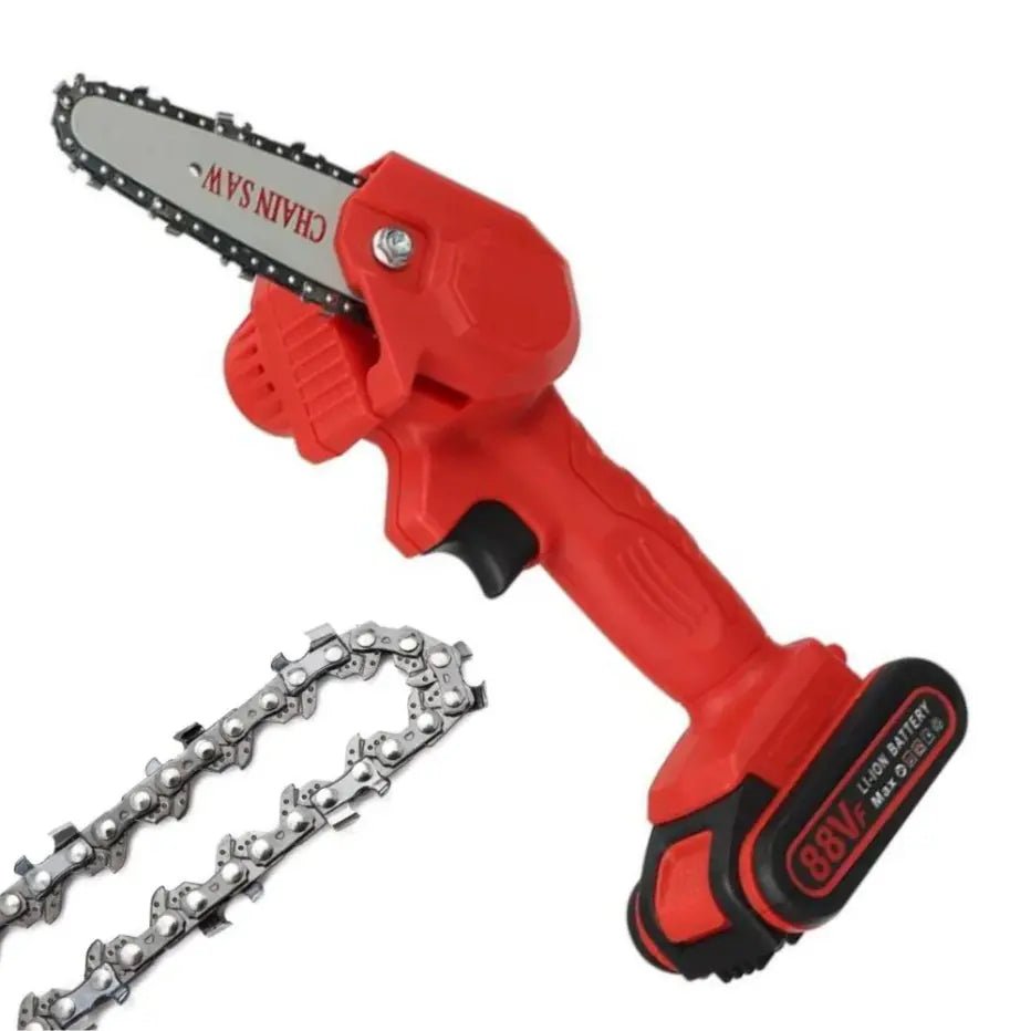 Cordless Mini Chainsaw Rechargeable Electric Saw for Tree Trimming - soilcommander