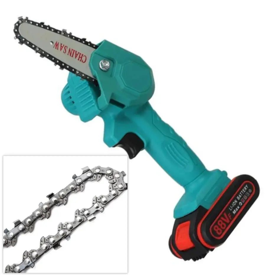 Cordless Mini Chainsaw Rechargeable Electric Saw for Tree Trimming - soilcommander