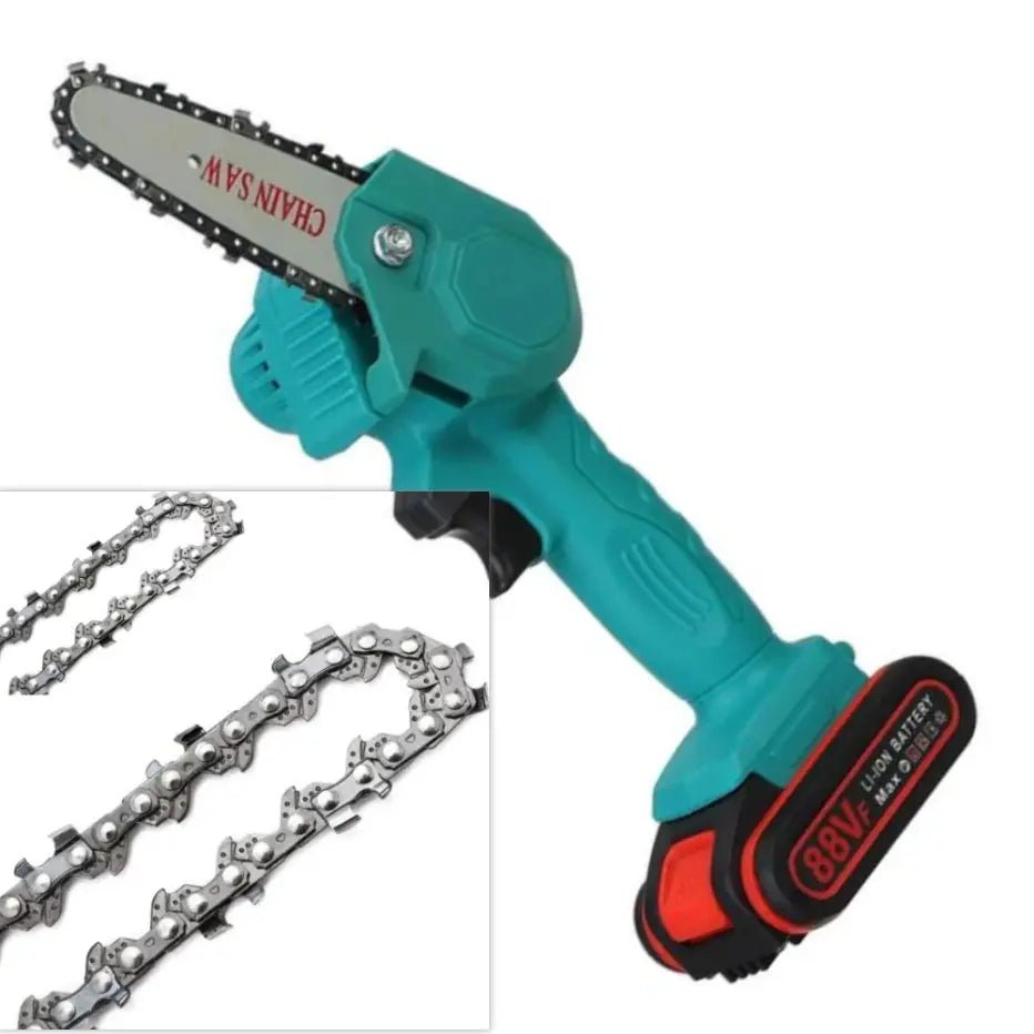 Cordless Mini Chainsaw Rechargeable Electric Saw for Tree Trimming - soilcommander