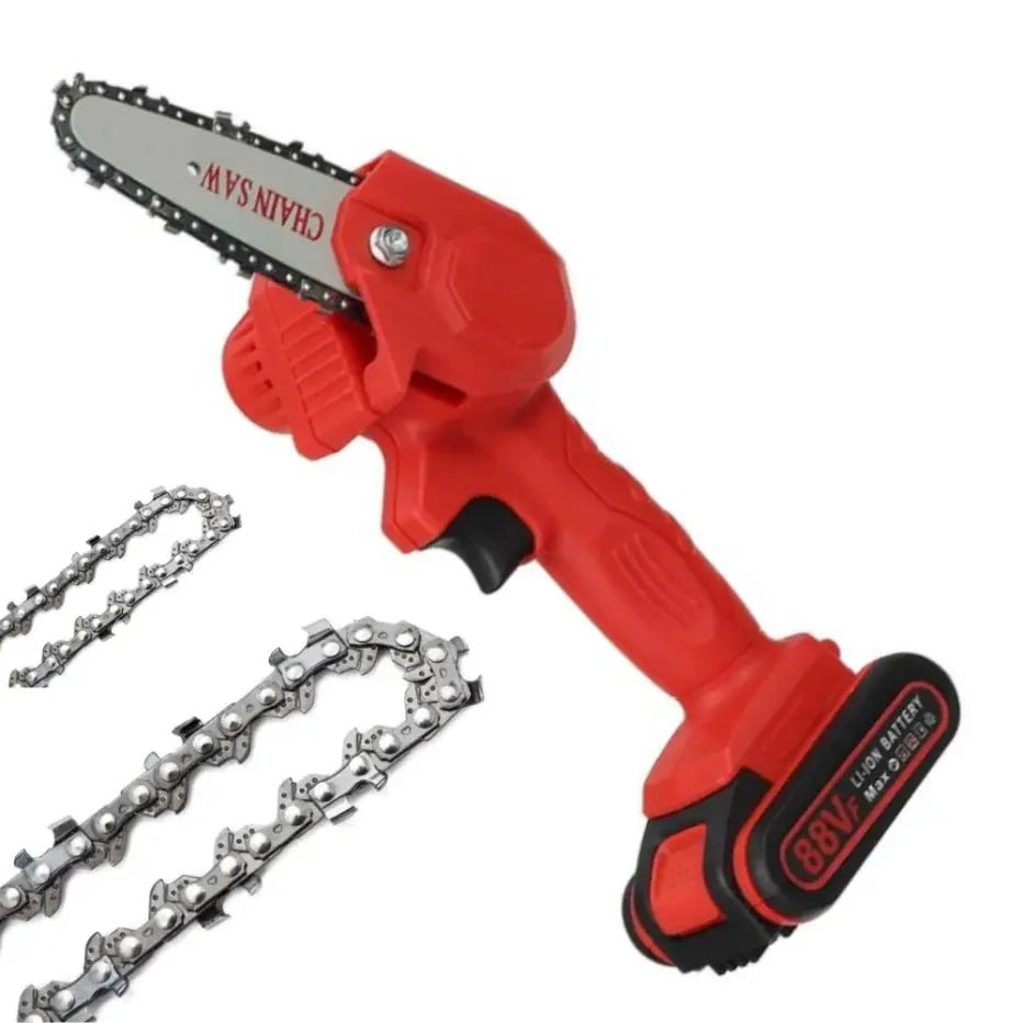 Cordless Mini Chainsaw Rechargeable Electric Saw for Tree Trimming - soilcommander