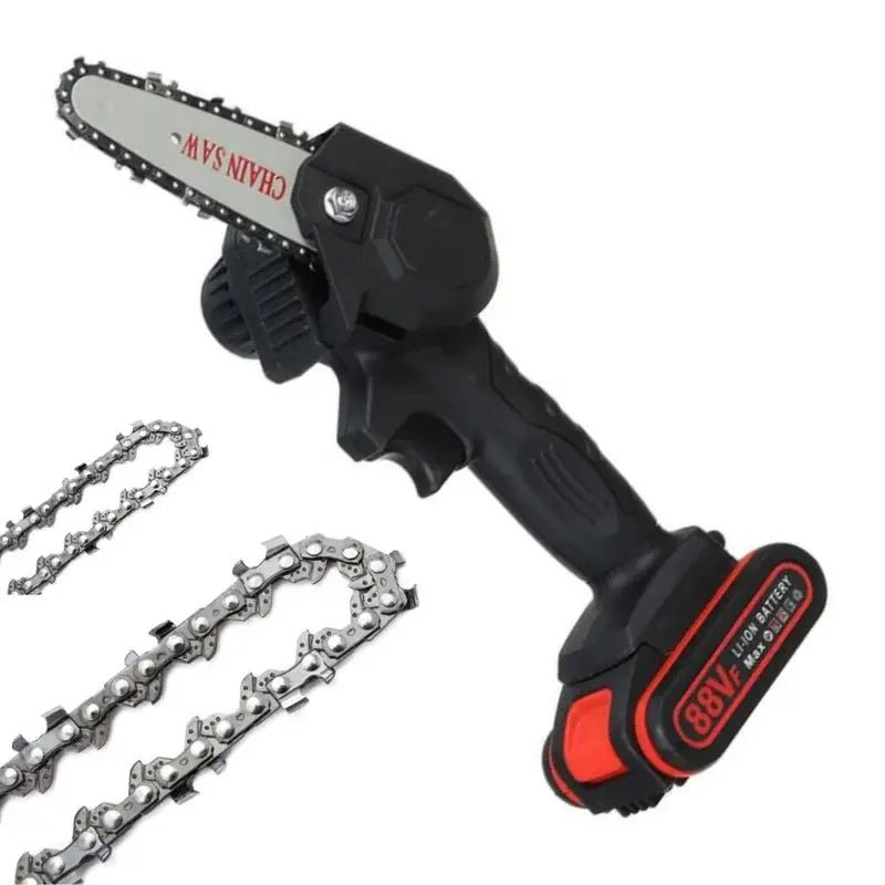 Cordless Mini Chainsaw Rechargeable Electric Saw for Tree Trimming - soilcommander