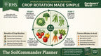 Crop rotation planner PDF page for UK allotment and vegetable garden planning