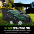 Metal Manual Garden Mower and Dethatcher Scarifier With Removable Collection Bag
