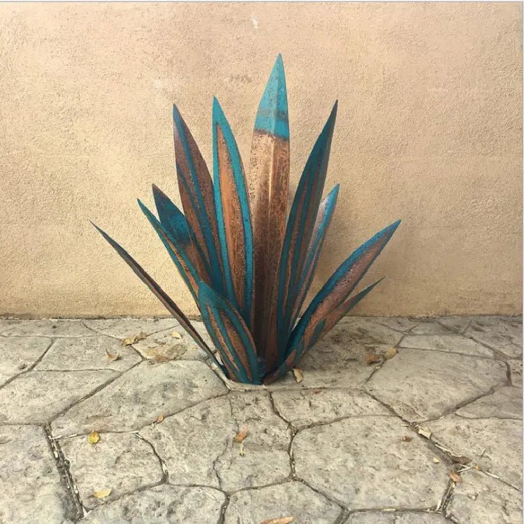 DIY Metal Art 9 Leaves Tequila Rustic Sculpture Rust Garden Yard Art Statues Craft Home Decor Signs Decoration - soilcommander