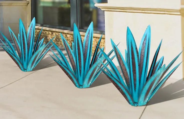 DIY Metal Art 9 Leaves Tequila Rustic Sculpture Rust Garden Yard Art Statues Craft Home Decor Signs Decoration - soilcommander