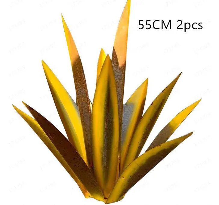 DIY Metal Art 9 Leaves Tequila Rustic Sculpture Rust Garden Yard Art Statues Craft Home Decor Signs Decoration - soilcommander