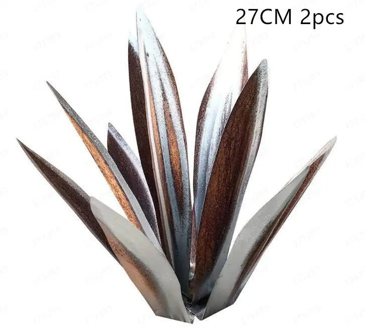 DIY Metal Art 9 Leaves Tequila Rustic Sculpture Rust Garden Yard Art Statues Craft Home Decor Signs Decoration - soilcommander