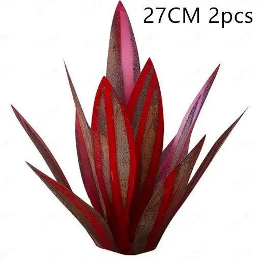 DIY Metal Art 9 Leaves Tequila Rustic Sculpture Rust Garden Yard Art Statues Craft Home Decor Signs Decoration - soilcommander